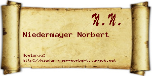 Niedermayer Norbert névjegykártya