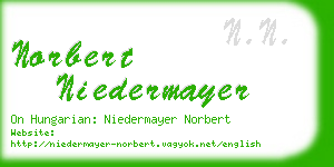 norbert niedermayer business card